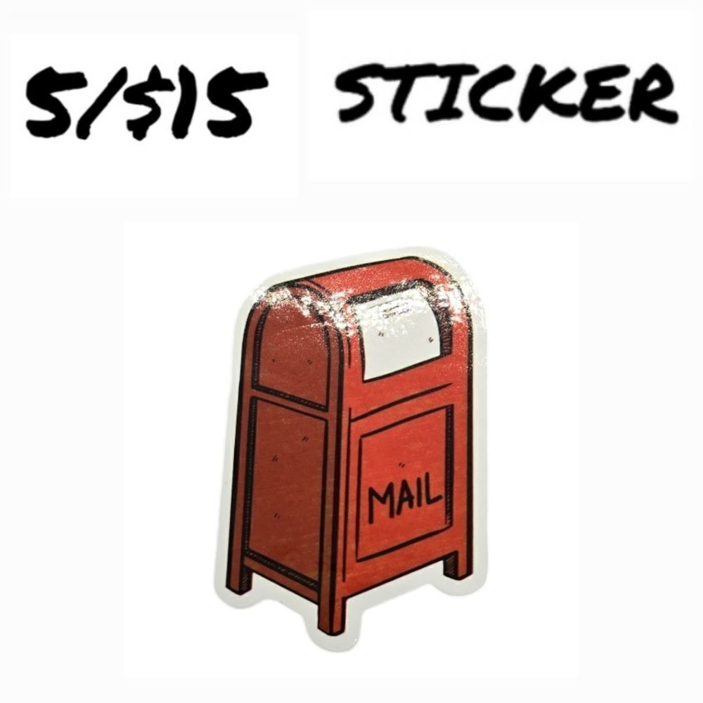 Mailbox Sticker Self-Adhesive Laptop Luggage Water Bottle Decal Traveler USPS